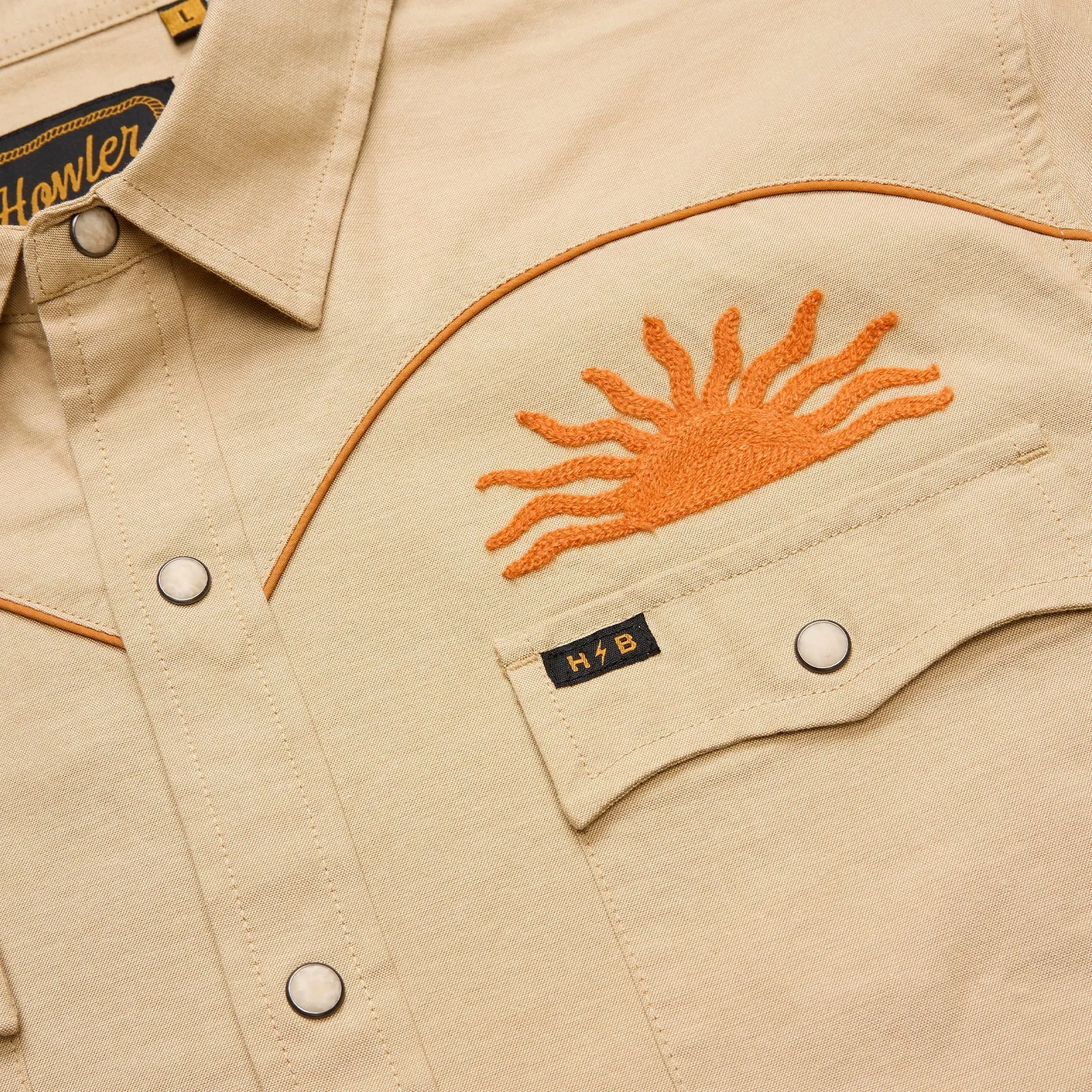 Crosscut Deluxe Snapshirt | El Sol : Gold | Howler Bros sold by Man Ready product image thumbnail 4