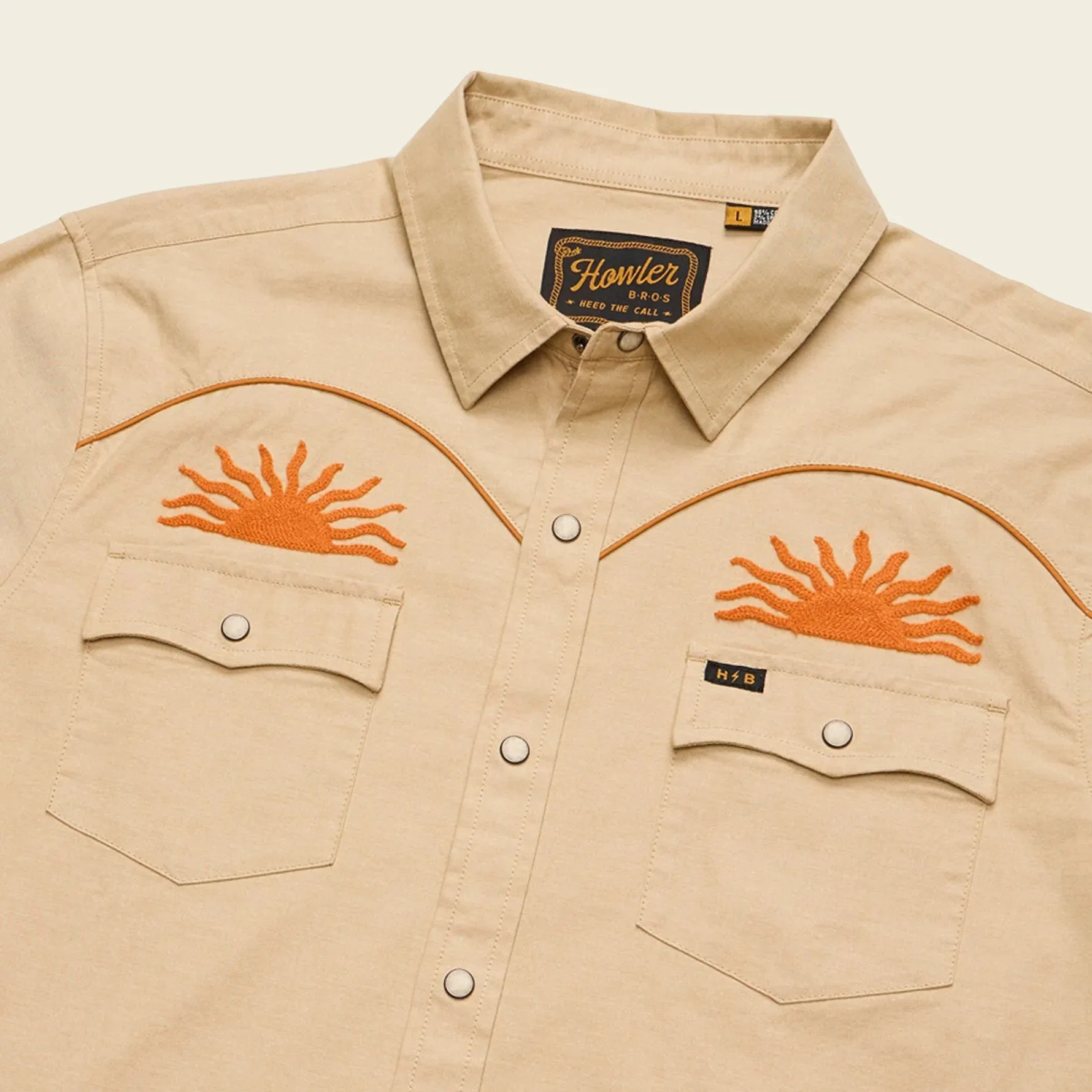 Crosscut Deluxe Snapshirt | El Sol : Gold | Howler Bros sold by Man Ready product image thumbnail 2