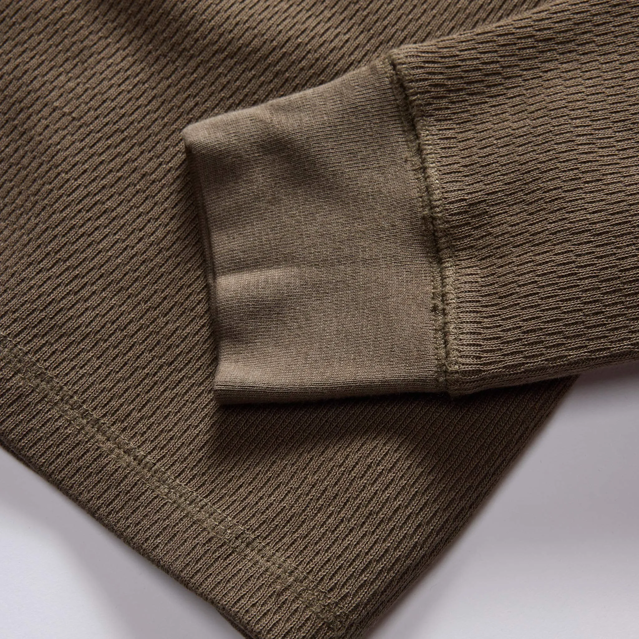 The Organic Cotton Waffle Crew | Fatigue Olive | Taylor Stitch sold by Man Ready product image thumbnail 3