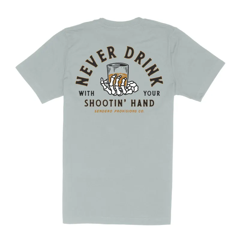 Shootin' Hand Tee | Big Sky Blue | Sendero Provisions Co sold by Man Ready