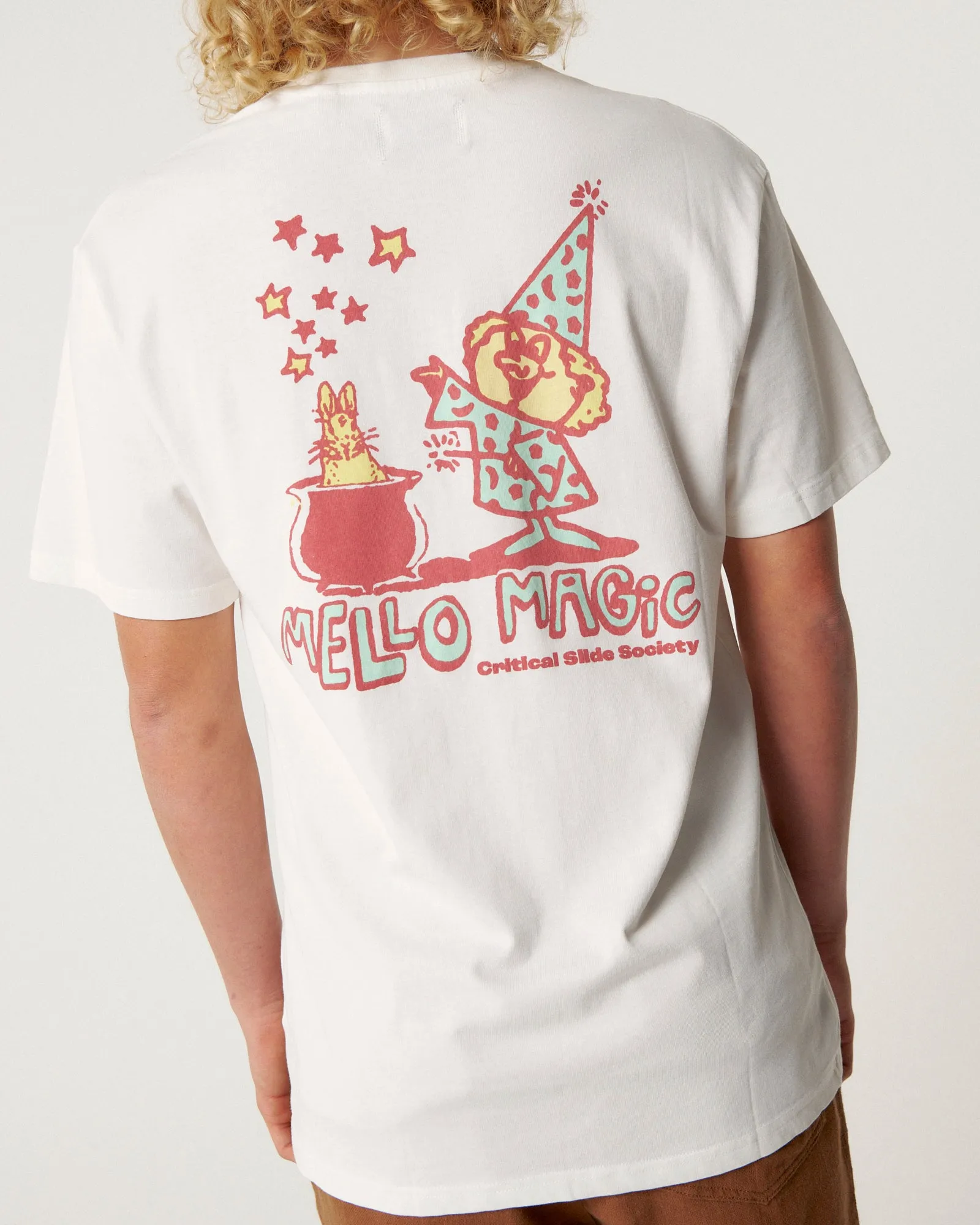 Mellow Magic Tee | Vintage White | Critical Slide sold by Man Ready