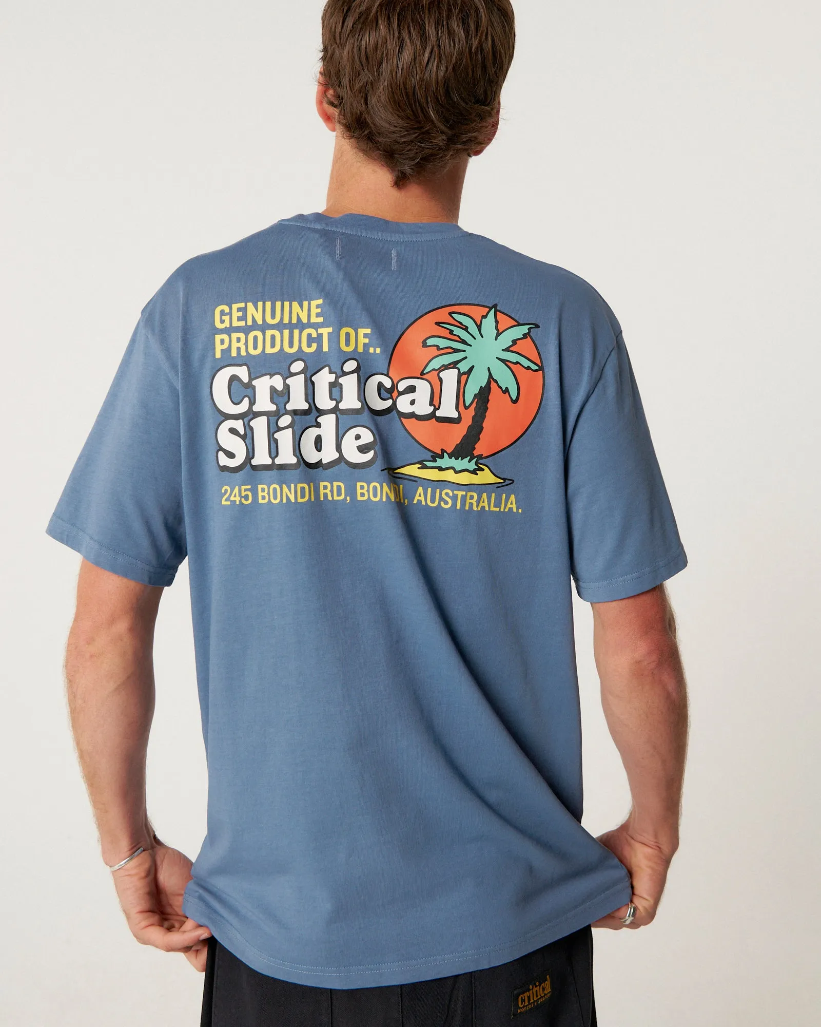 Oasis Tee | Blue | Critical Slide sold by Man Ready