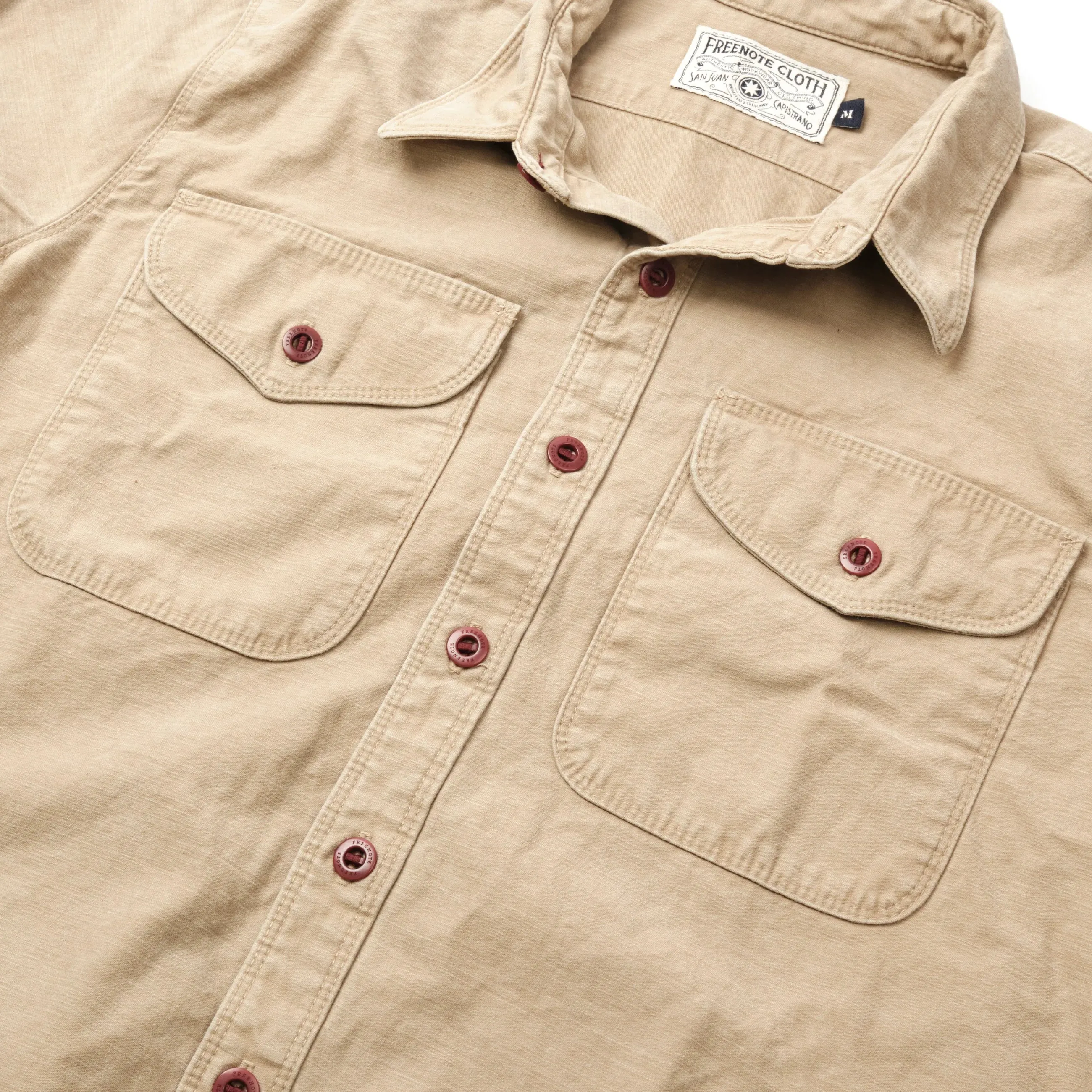 Utility Shirt | Light Khaki | Freenote Cloth sold by Man Ready product image thumbnail 4