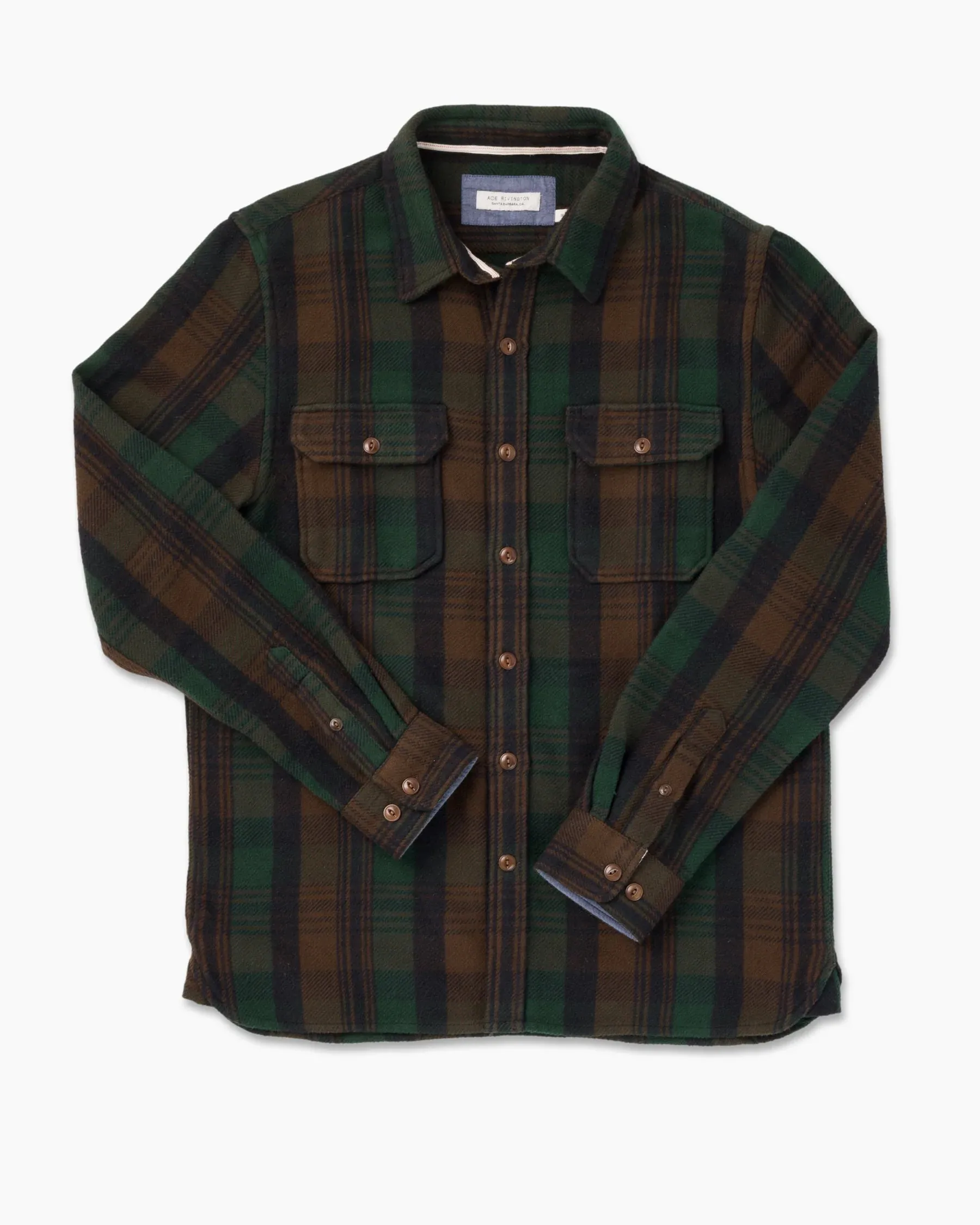 Winter Flannel Utility Shirt | Deepwood Forest | Ace Rivington sold by Man Ready