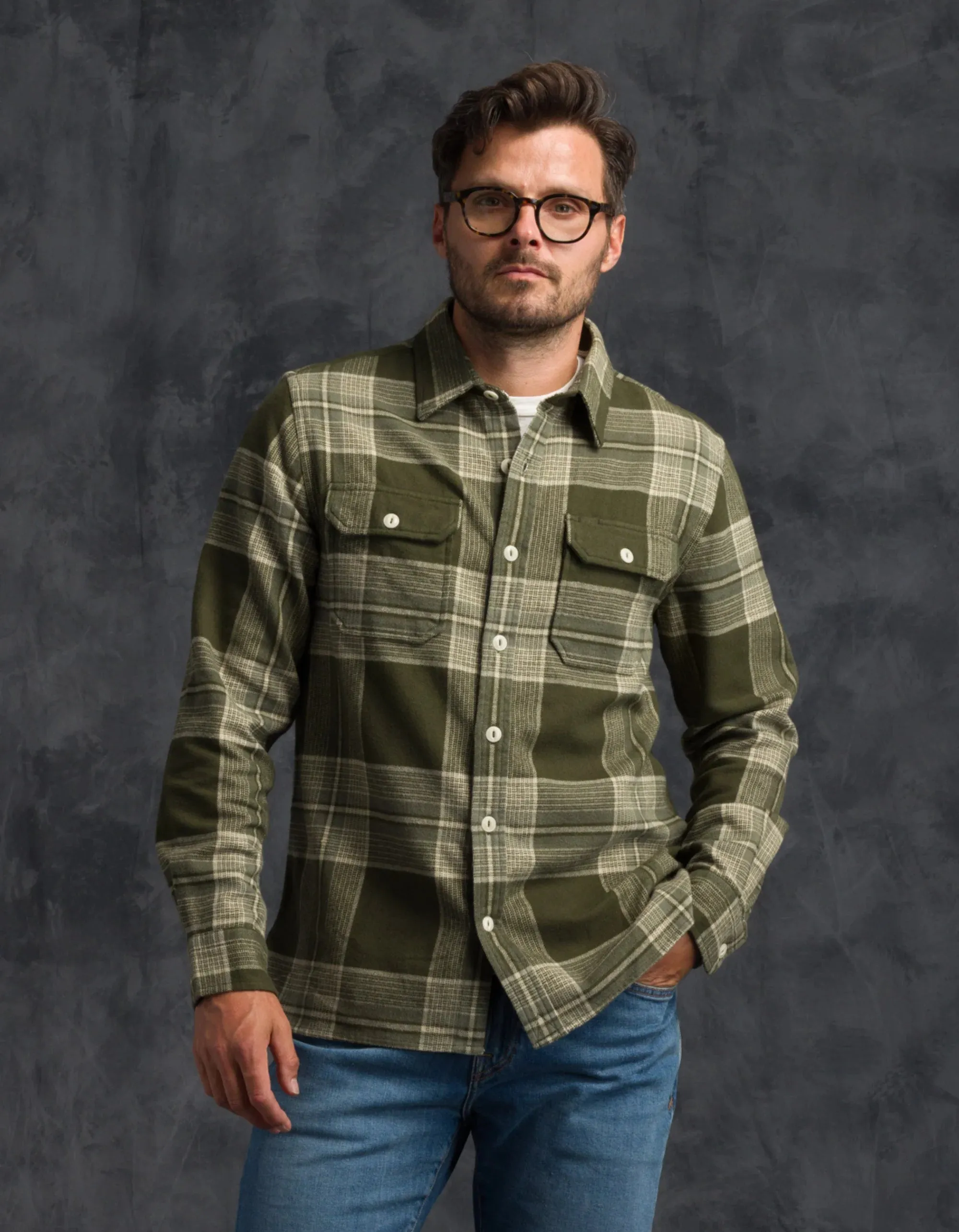 Winter Flannel Utility Shirt | Desert Jade | Ace Rivington sold by Man Ready product image thumbnail 2