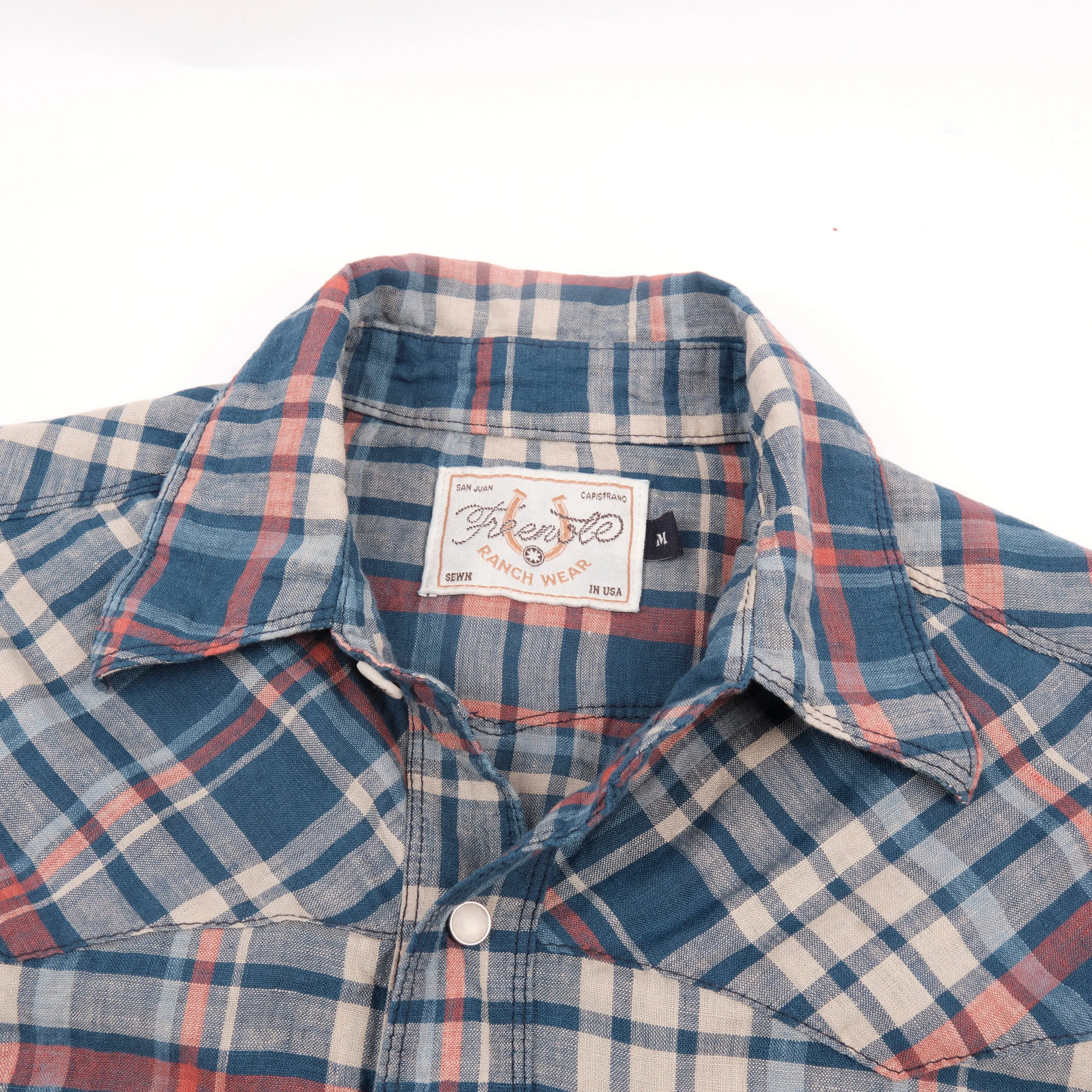 Western Scout Shirt | Kingfisher Blue | Freenote Cloth sold by Man Ready product image thumbnail 3