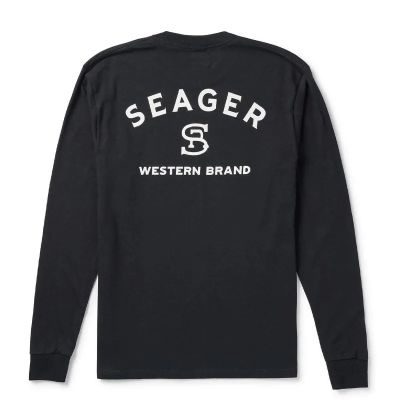 Branded L/S Tee | Black | Seager Co. sold by Man Ready