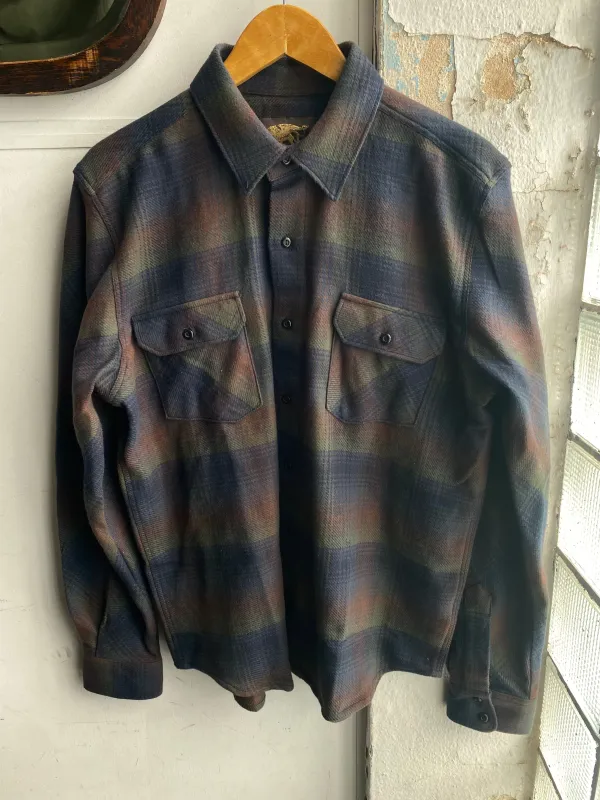 Bryson Shirt | Dark Green, Wine, Black & Navy Flannel Check | Indigofera sold by Man Ready
