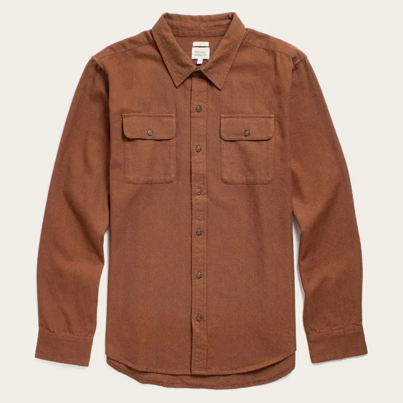 Bedford Shirt | Terracotta Melange | Bridge & Burn sold by Man Ready