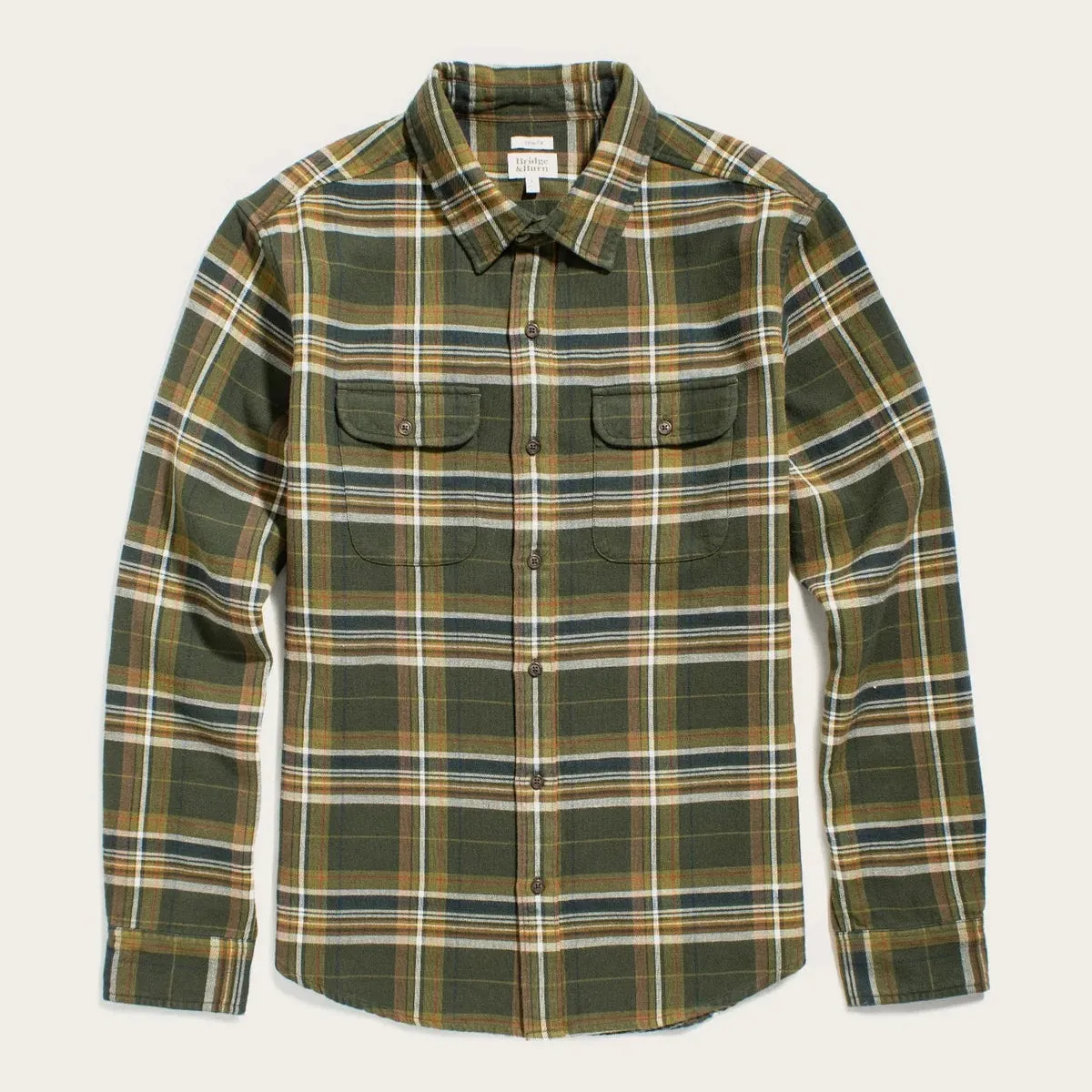 Cole Slim Shirt | Green Mountain Plaid | Bridge & Burn sold by Man Ready