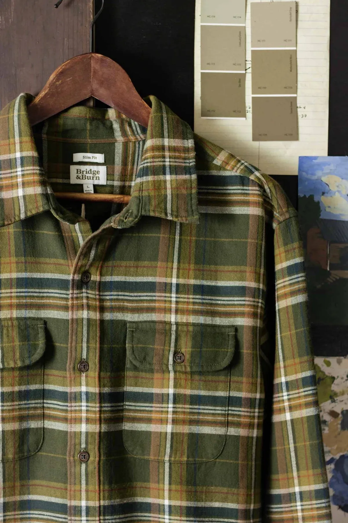 Cole Slim Shirt | Green Mountain Plaid | Bridge & Burn sold by Man Ready product image thumbnail 2