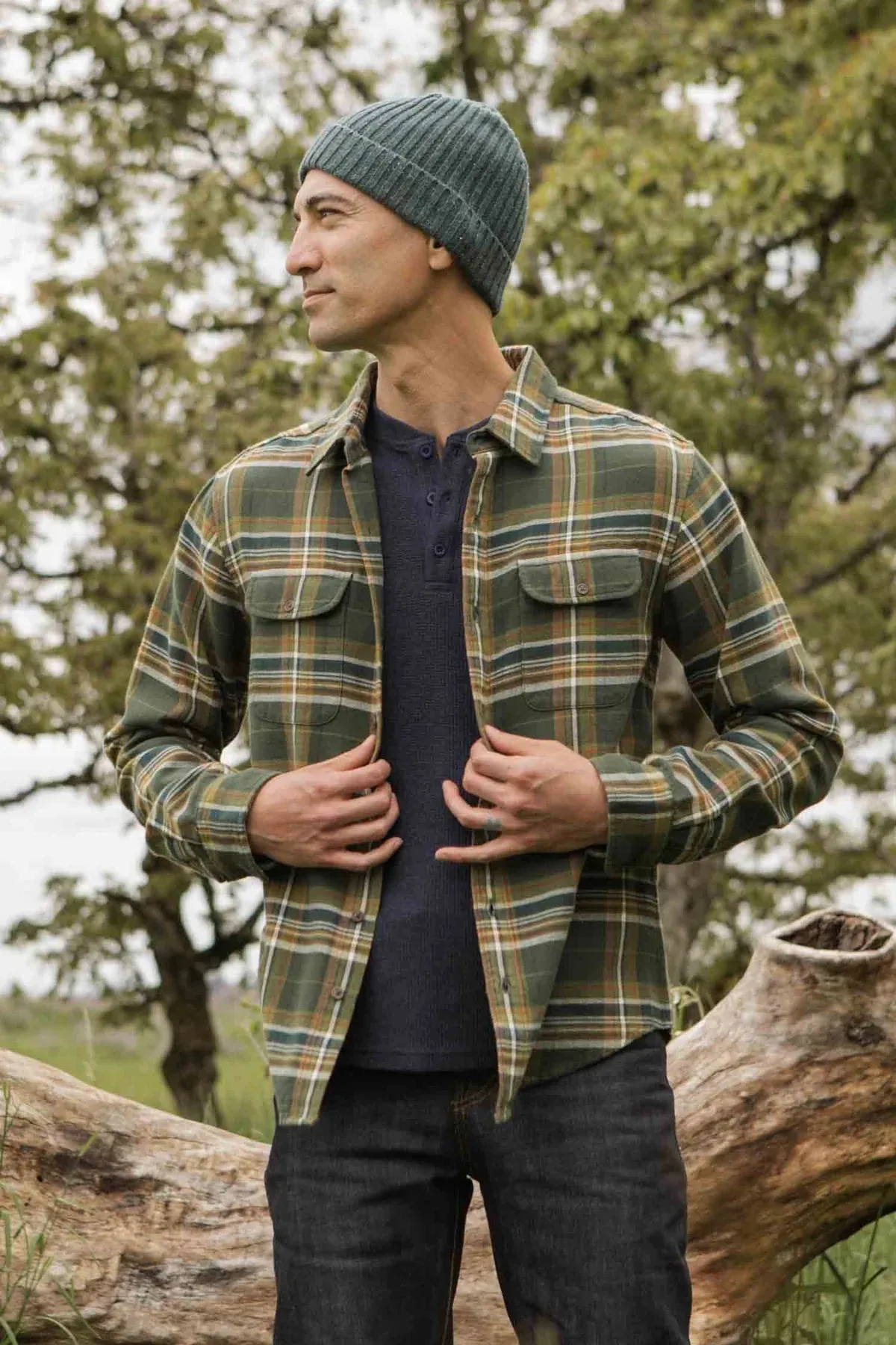 Cole Slim Shirt | Green Mountain Plaid | Bridge & Burn sold by Man Ready product image thumbnail 3