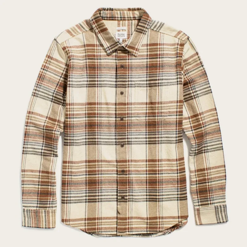 Larson Shirt | Latte Plaid | Bridge & Burn sold by Man Ready