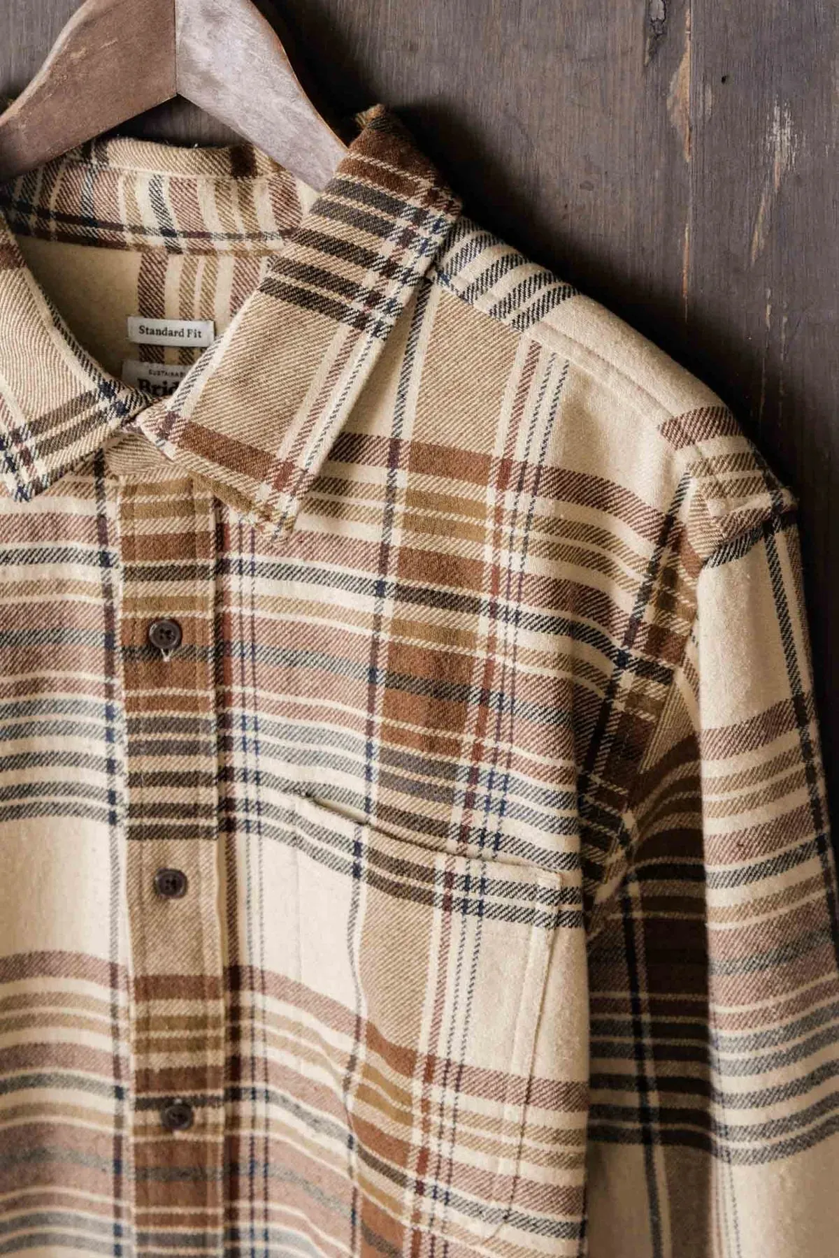 Larson Shirt | Latte Plaid | Bridge & Burn sold by Man Ready product image thumbnail 2