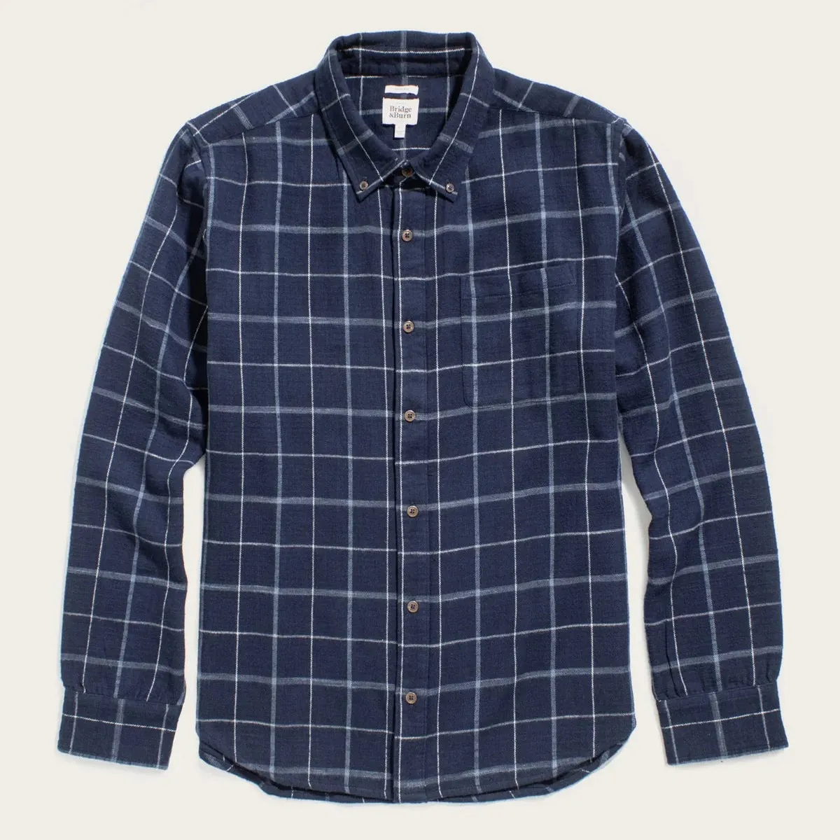 Sutton Slim Shirt | Moonrine Windowpane | Bridge & Burn sold by Man Ready