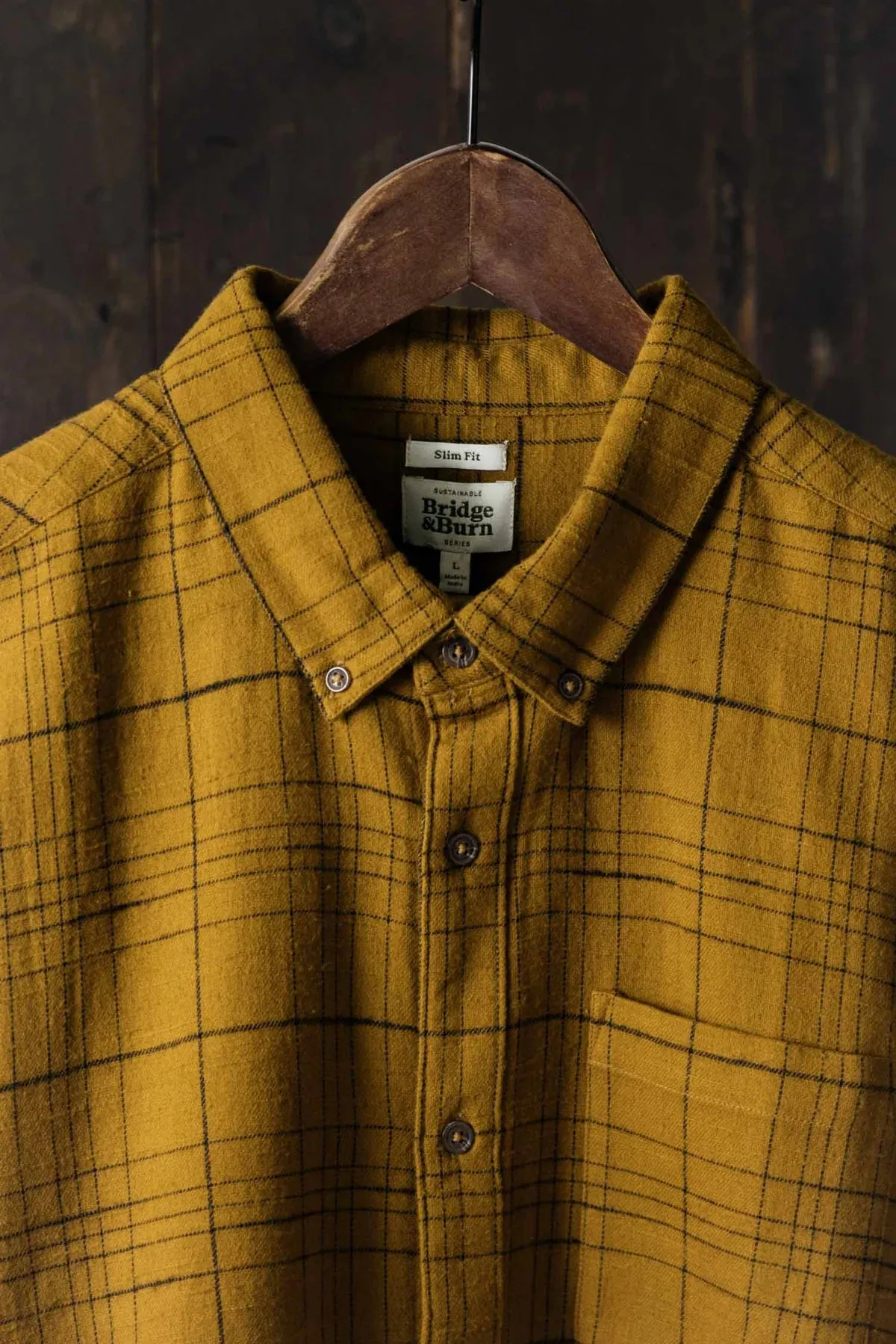 Sutton Slim Shirt | Golden Horizon Plaid | Bridge & Burn sold by Man Ready product image thumbnail 3