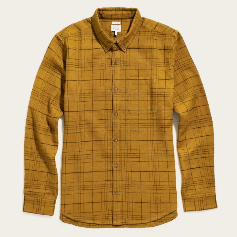 Sutton Slim Shirt | Golden Horizon Plaid | Bridge & Burn sold by Man Ready