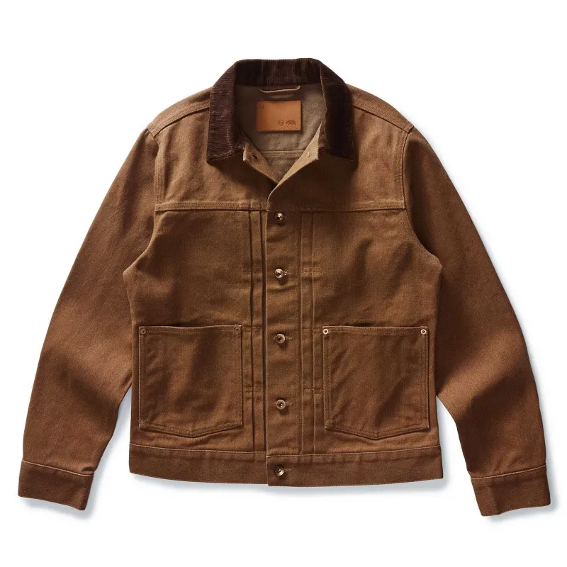 The Ryder Jacket | Tobacco Chipped Canvas | Taylor Stitch sold by Man Ready