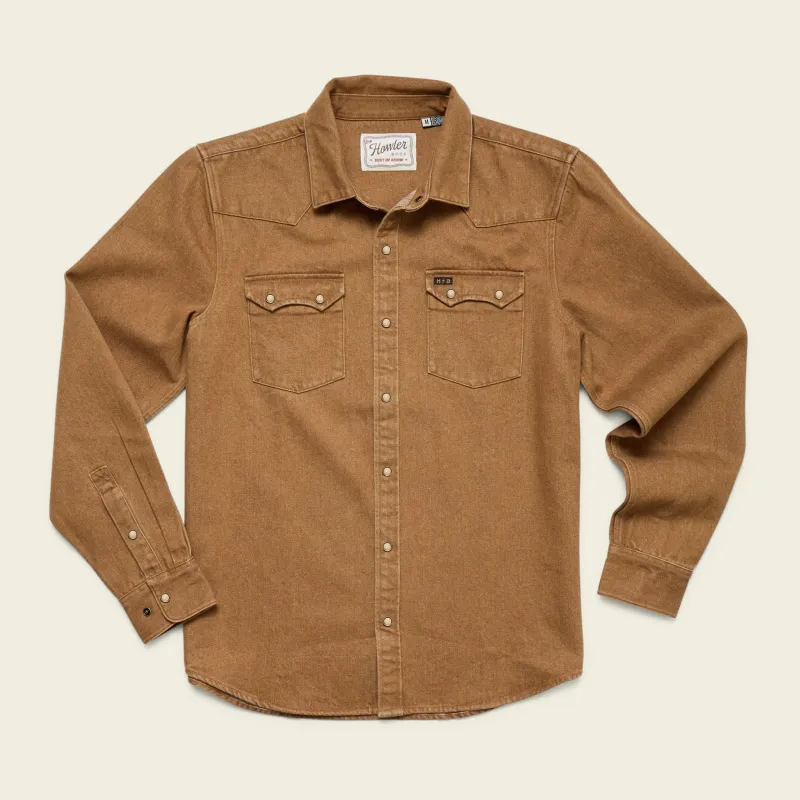 Dust Up Denim Snapshirt | Owens Oaker Wash | Howler Bros sold by Man Ready