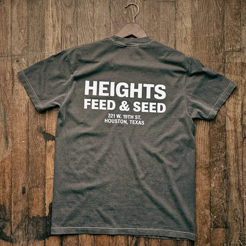 Graphic Pocket Tee | Heights Feed & Seed | Pepper | Manready Mercantile sold by Man Ready