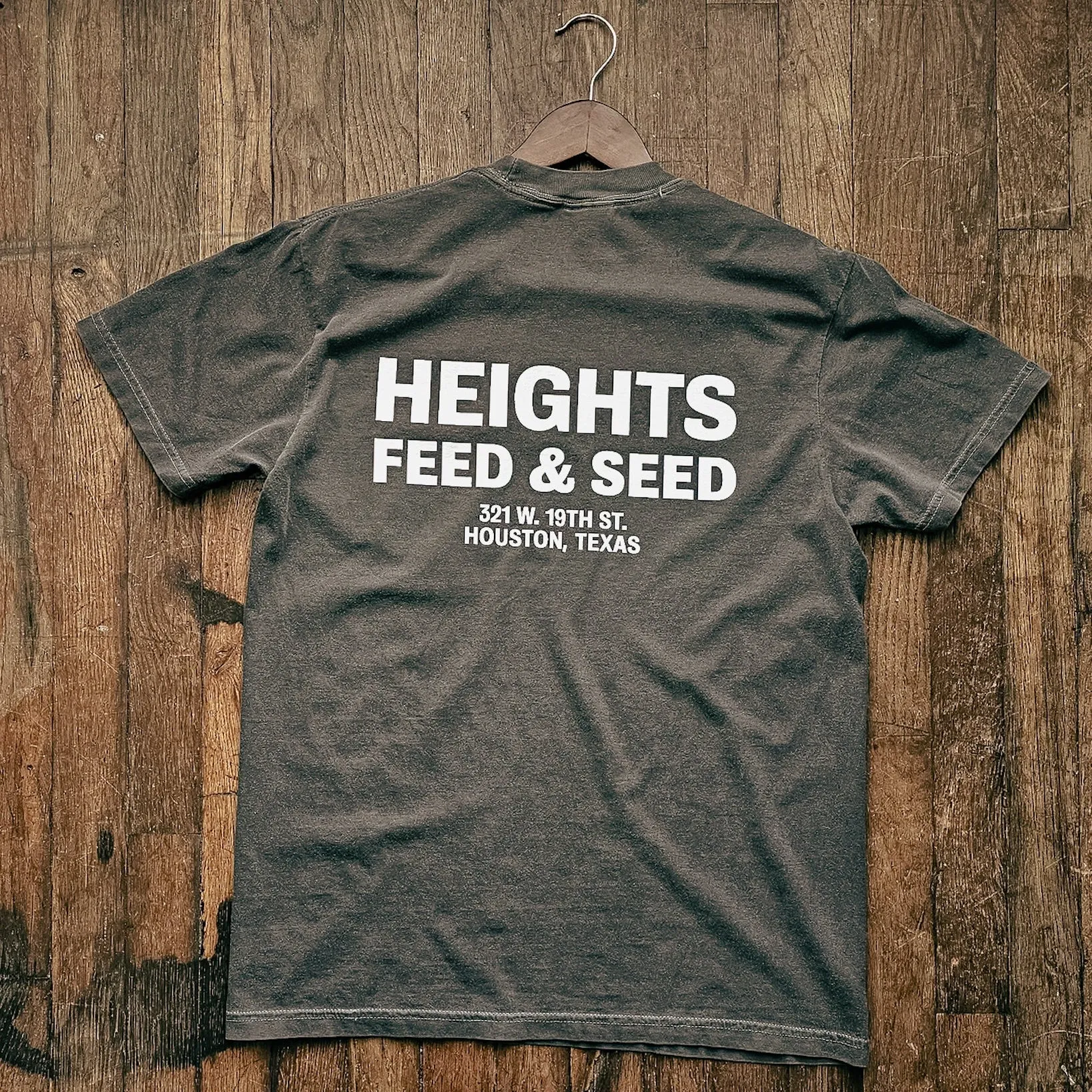 Graphic Pocket Tee | Heights Feed & Seed | Pepper | Manready Mercantile sold by Man Ready