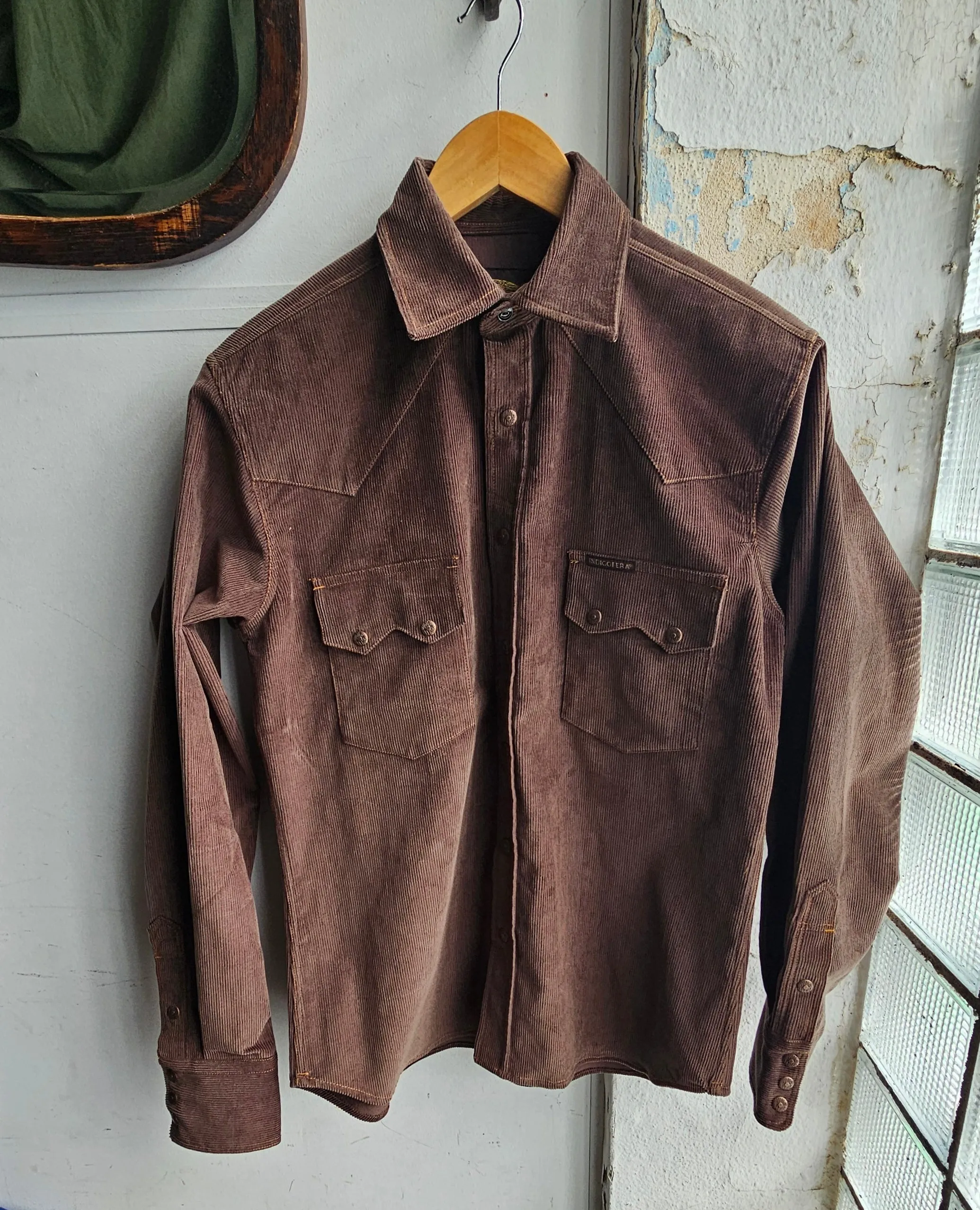 Ryman Corduroy Shirt | Dark Brown | Indigofera sold by Man Ready