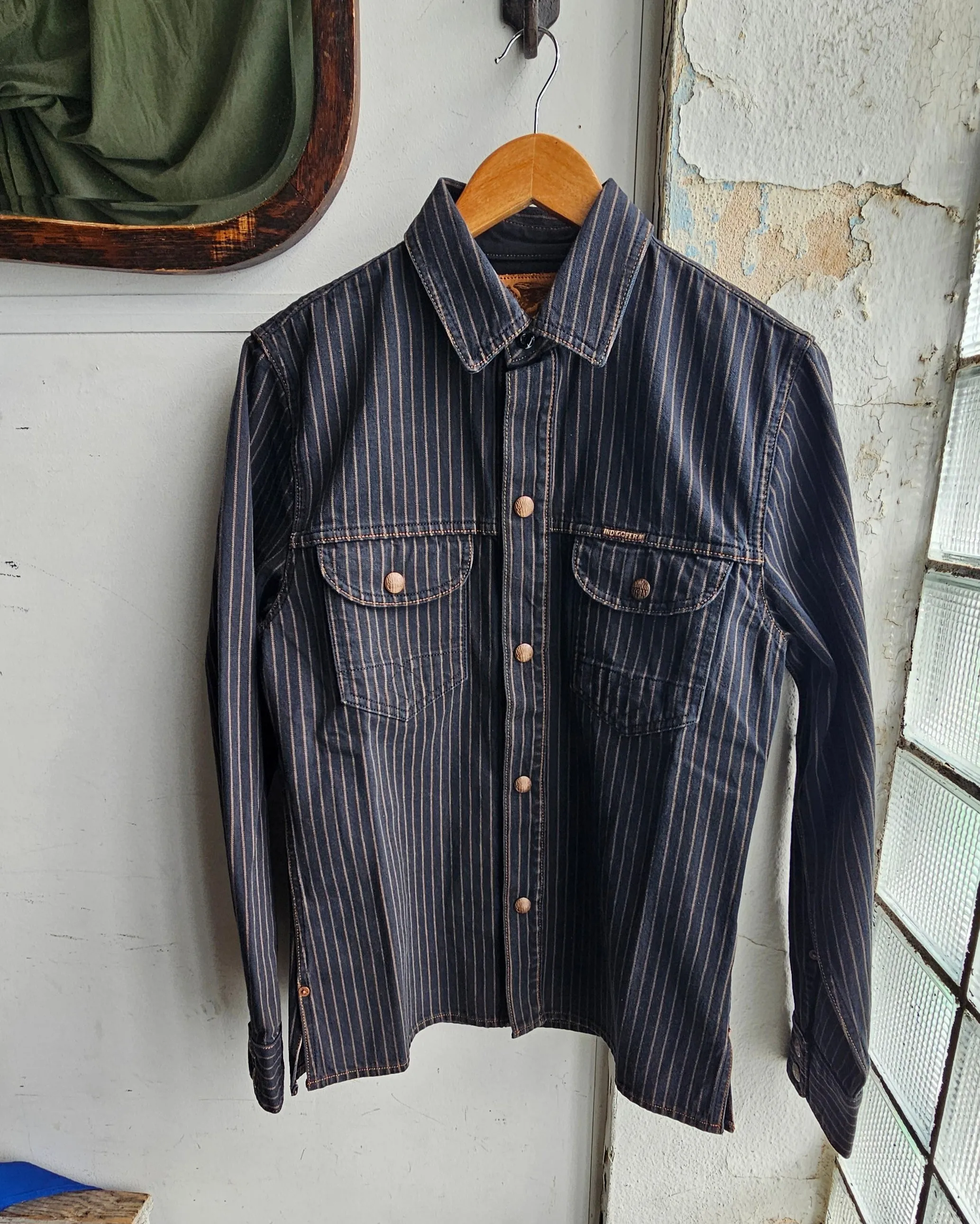 Copeland Jacket | Sable Stripe | Indigofera sold by Man Ready