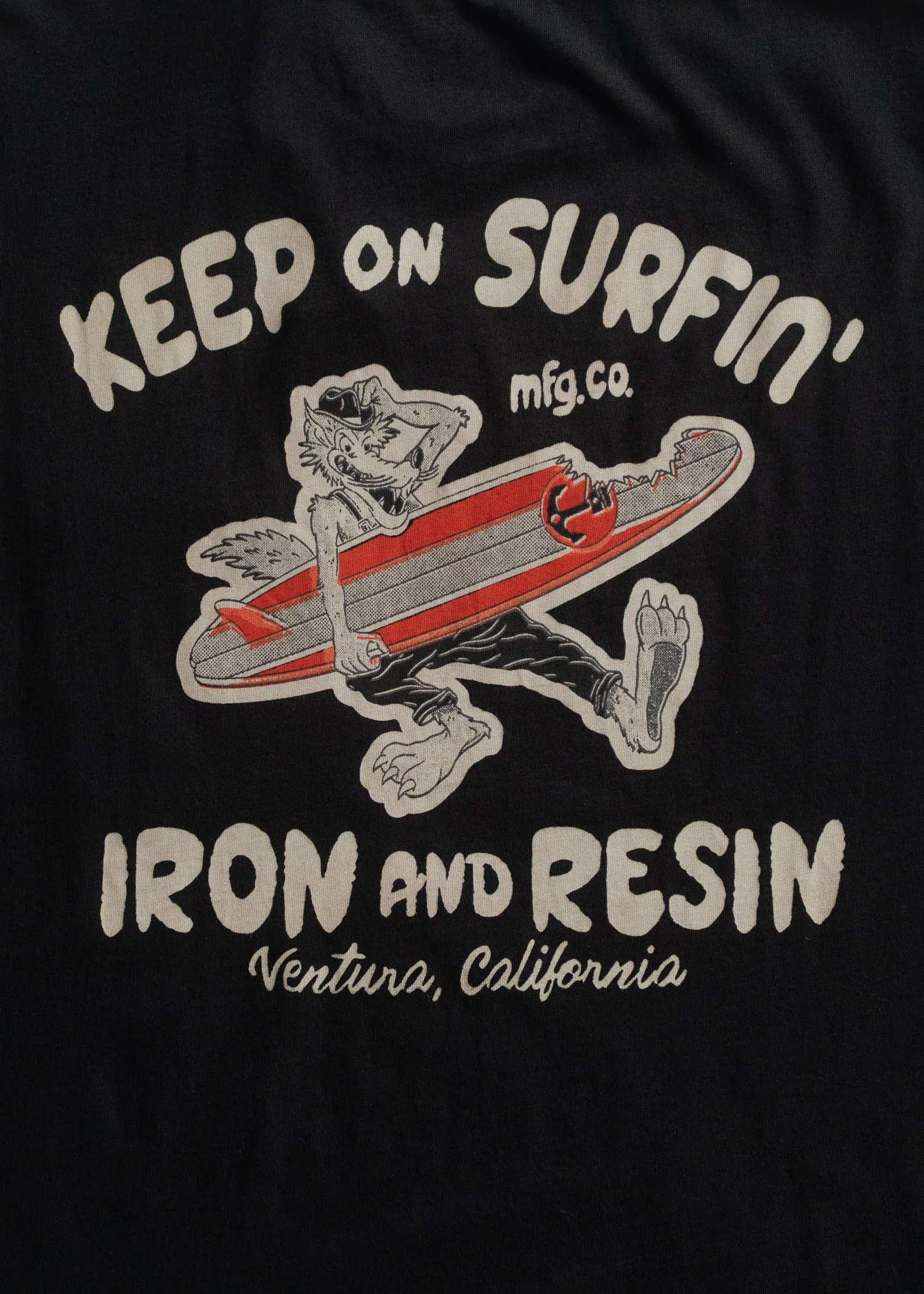 Keep On Surfin' Pocket Tee | Black | Iron & Resin sold by Man Ready product image thumbnail 2
