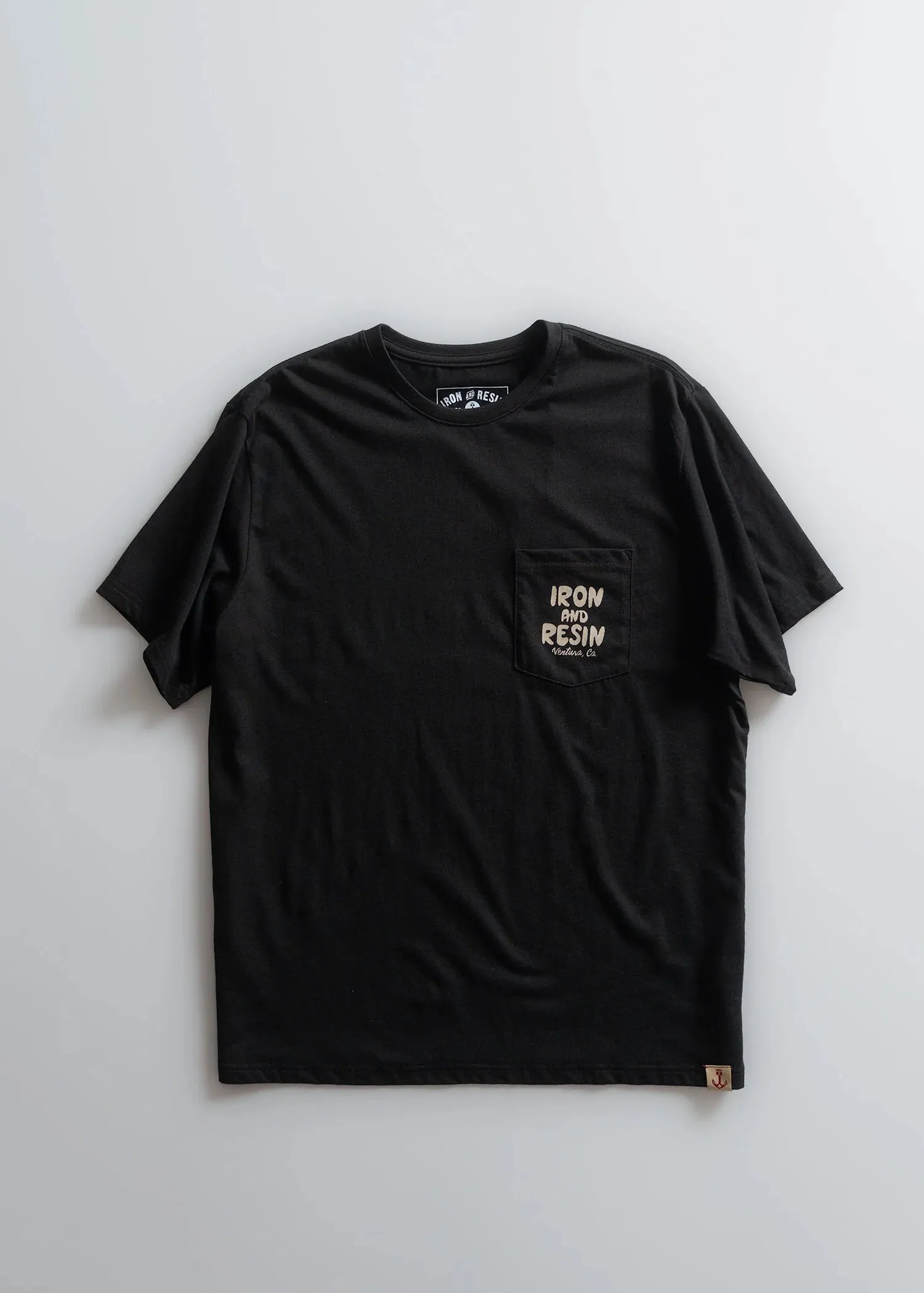 Keep On Surfin' Pocket Tee | Black | Iron & Resin sold by Man Ready product image thumbnail 3