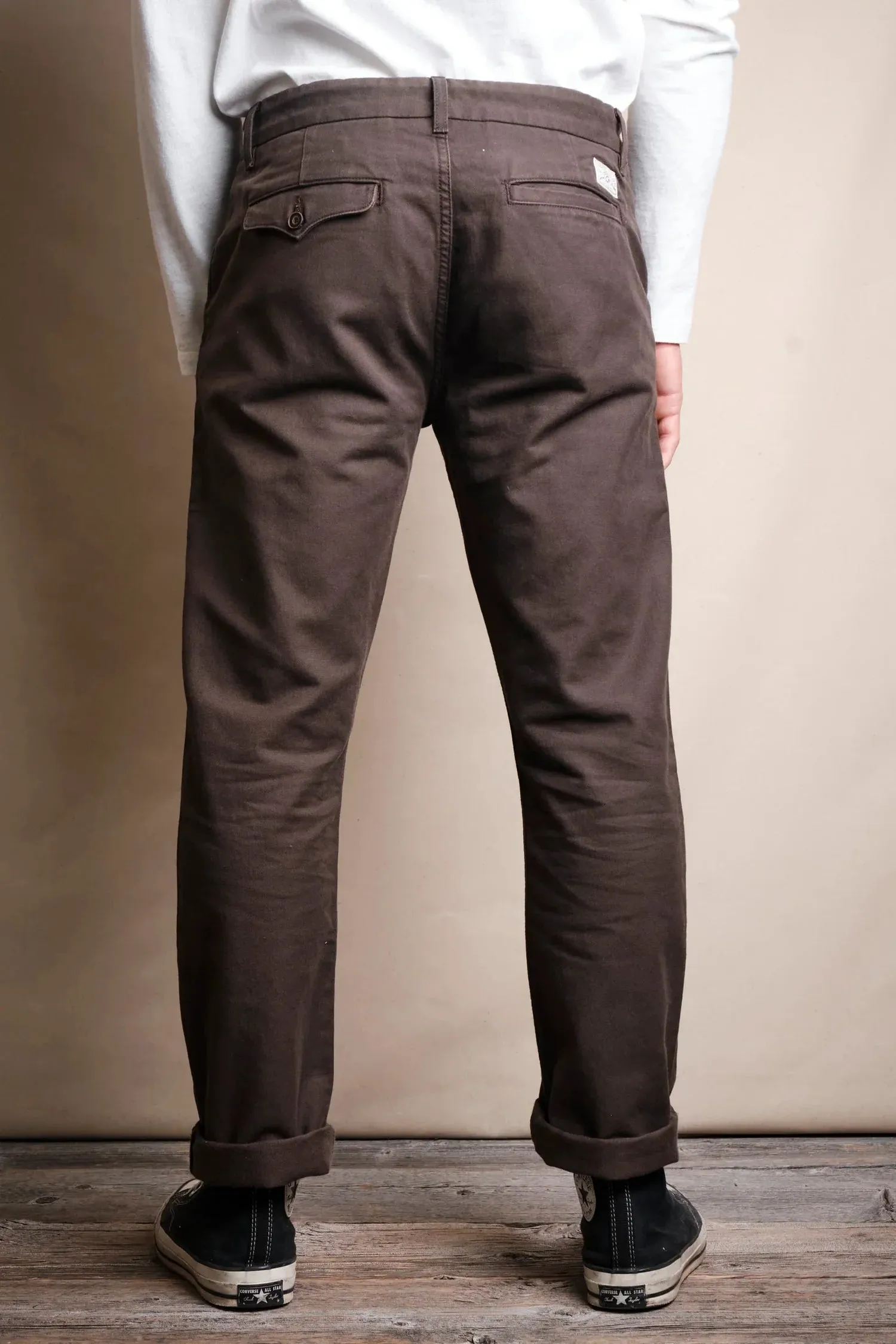 Workers Chino Slim Straight | 14 oz. Bark | Freenote Cloth sold by Man Ready product image thumbnail 3