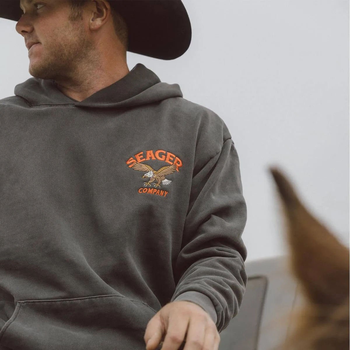Bradley Heavy-Weight Hoodie | Pigment Black | Seager Co. sold by Man Ready product image thumbnail 5