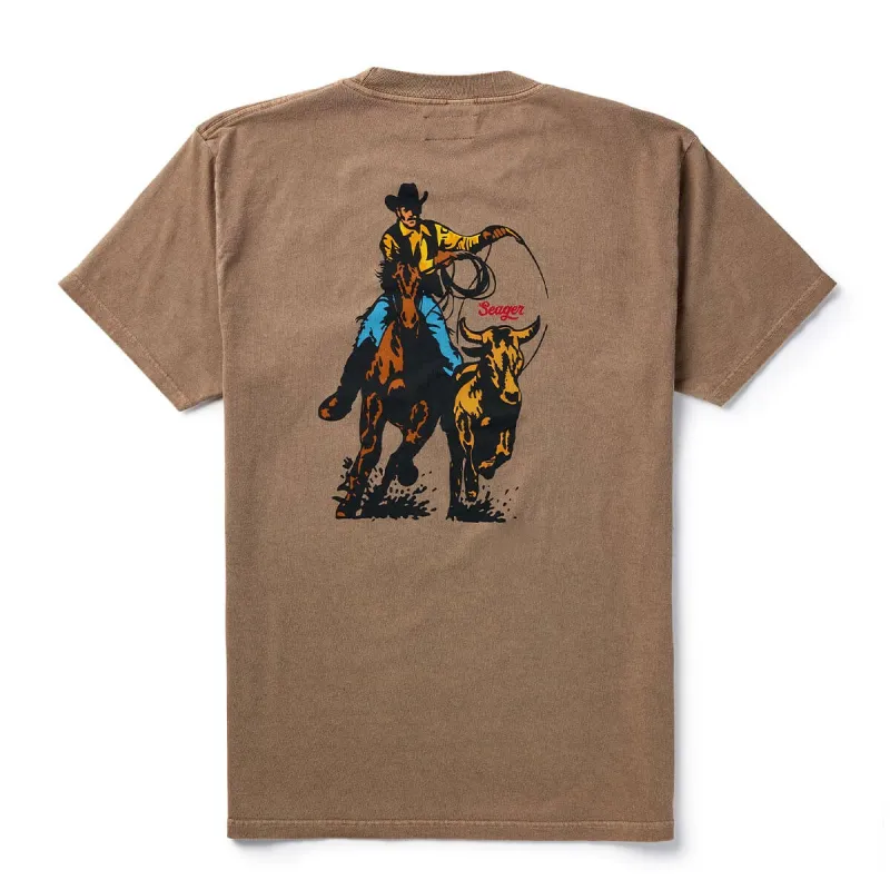 Premium Rodeo Series Tee | Pigment Brown | Seager Co. sold by Man Ready