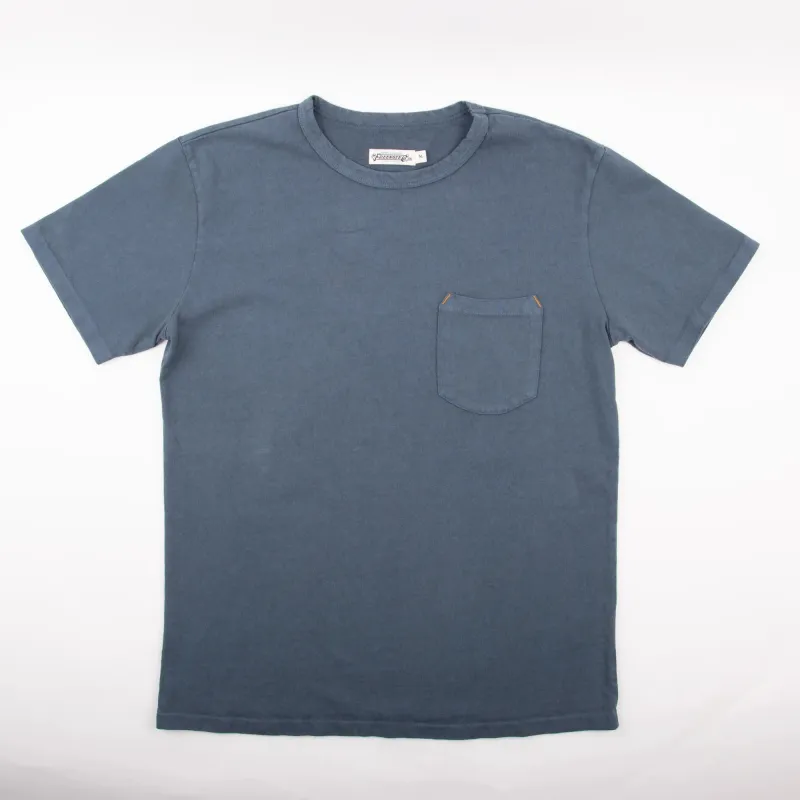 13 oz Pocket Tee | Faded Blue | Freenote Cloth sold by Man Ready