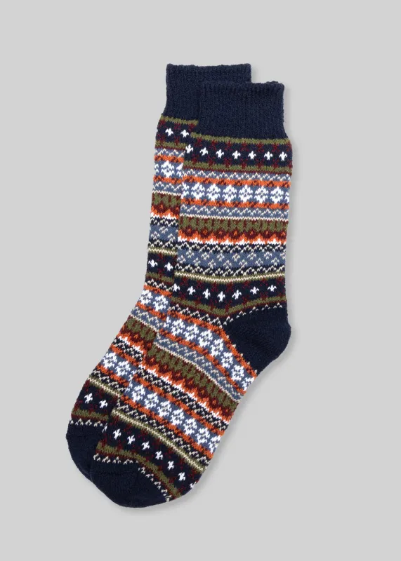 Socks | Cotton Fair Isle | American Trench sold by Man Ready