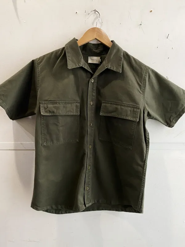 Nelson Shirt | Olive Drab | Monadic Clothing sold by Man Ready