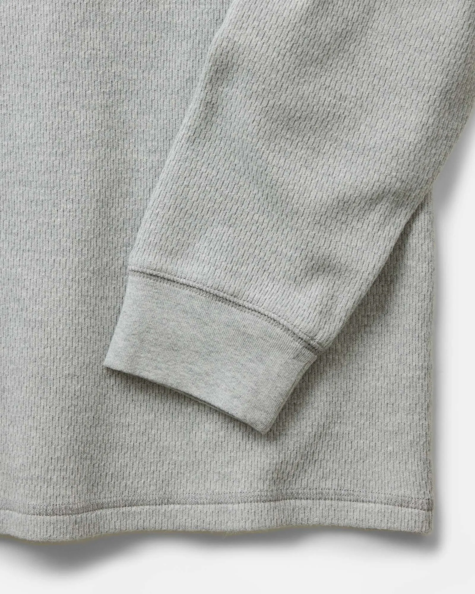 The Organic Cotton Waffle Crew | Heather Grey | Taylor Stitch sold by Man Ready product image thumbnail 4