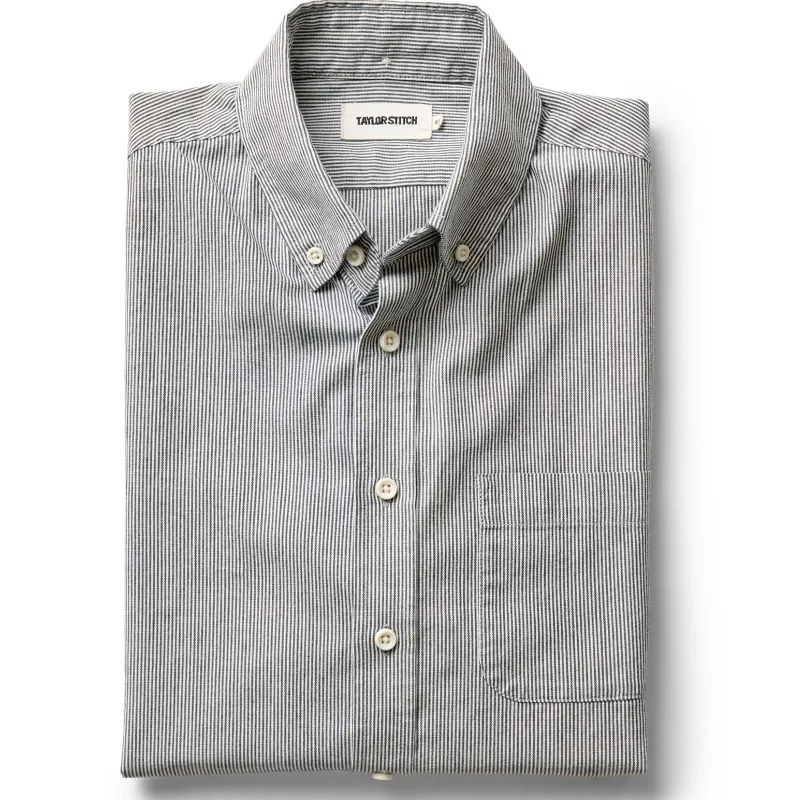 The Jack | Rinsed Indigo Stripe Chambray | Taylor Stitch sold by Man Ready