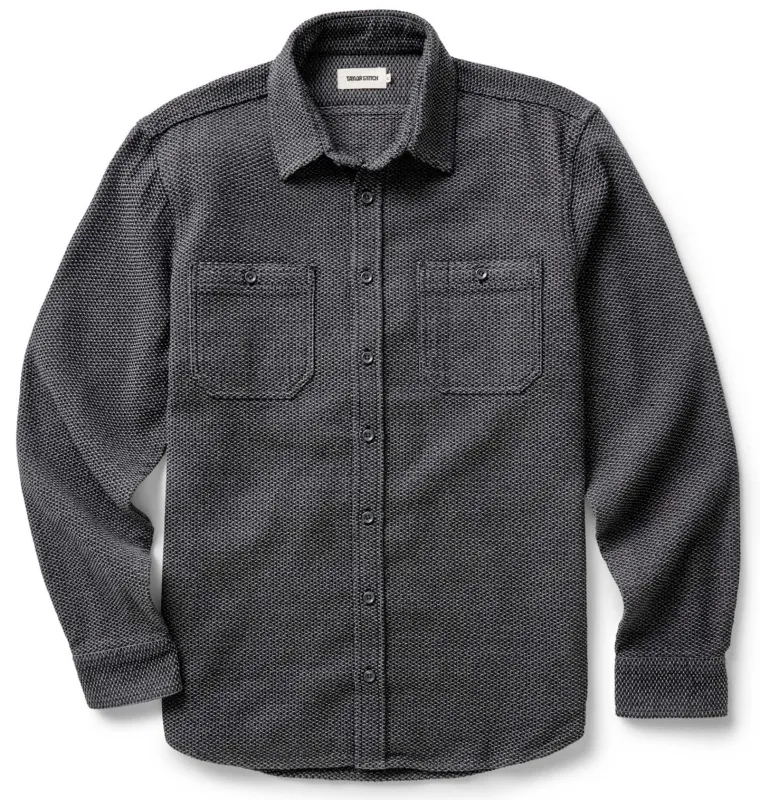 The Utility Shirt | Charcoal Sashiko | Taylor Stitch sold by Man Ready