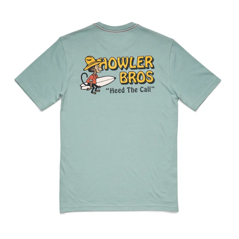 El Monito Surfs Tee | Riviera Blue | Howler Bros sold by Man Ready