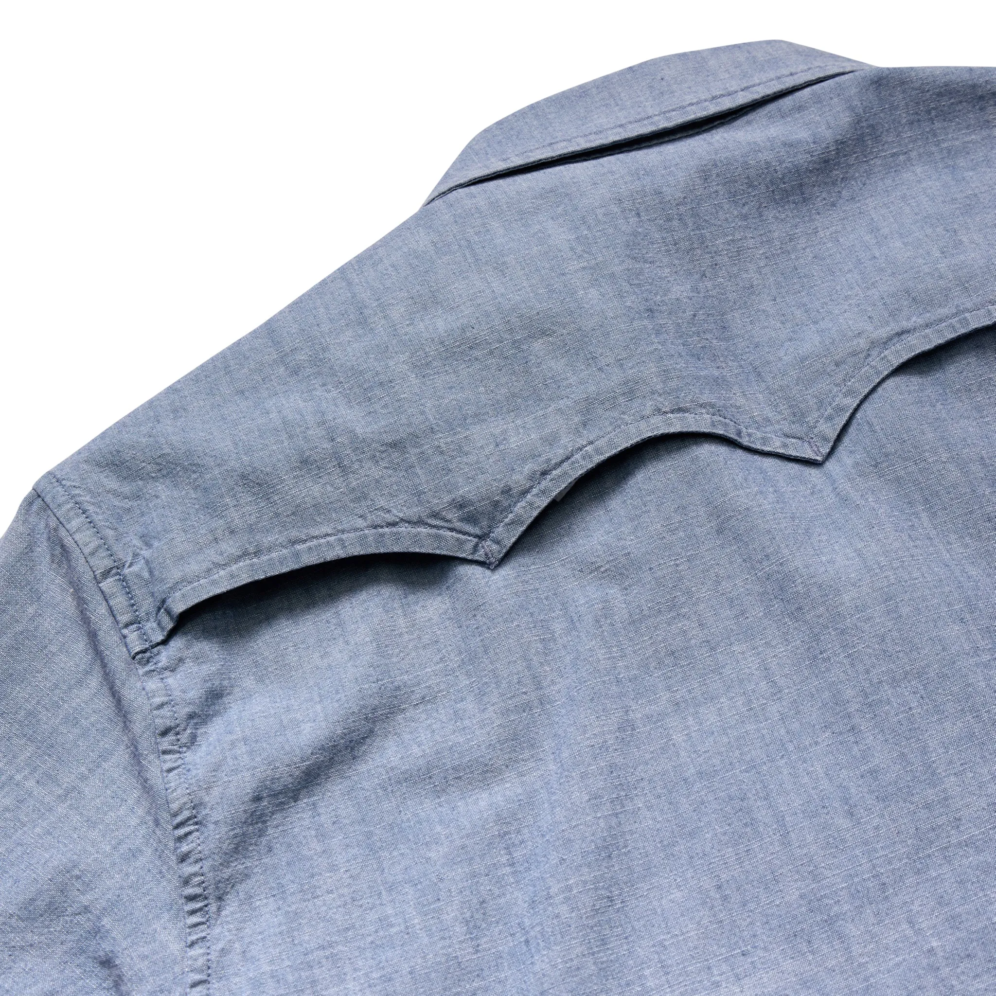 Guayabera Shirt | Pictographs : Washed Indigo Chambray | Howler Bros sold by Man Ready product image thumbnail 5