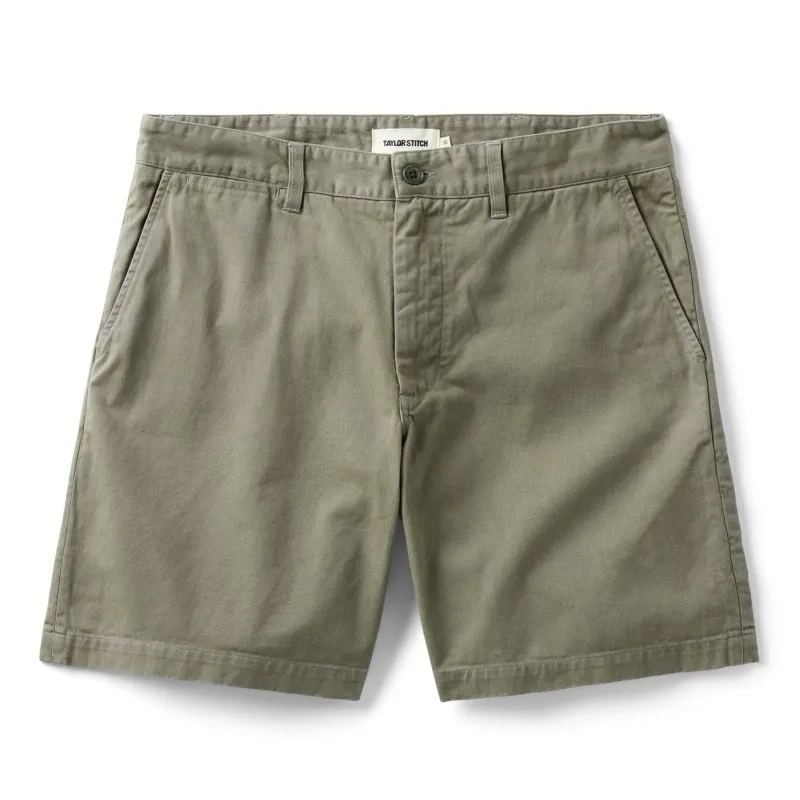 The Foundation Short | Organic Smoked Olive | Taylor Stitch sold by Man Ready