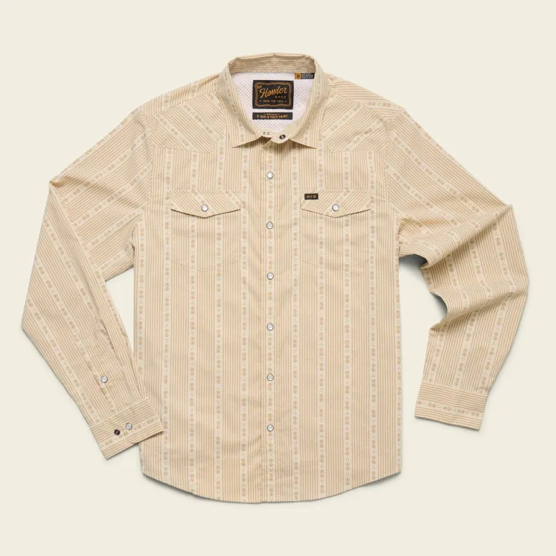 H Bar B Tech Longsleeve | Supernova Stripe : Leche | Howler Bros sold by Man Ready