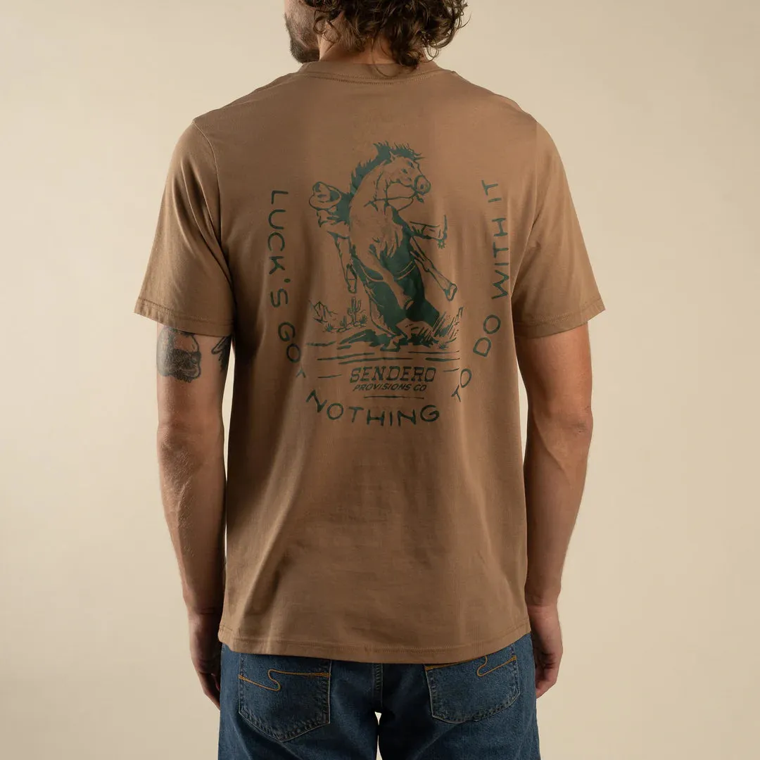 No Luck Tee | Light Brown | Sendero Provisions Co sold by Man Ready product image thumbnail 3