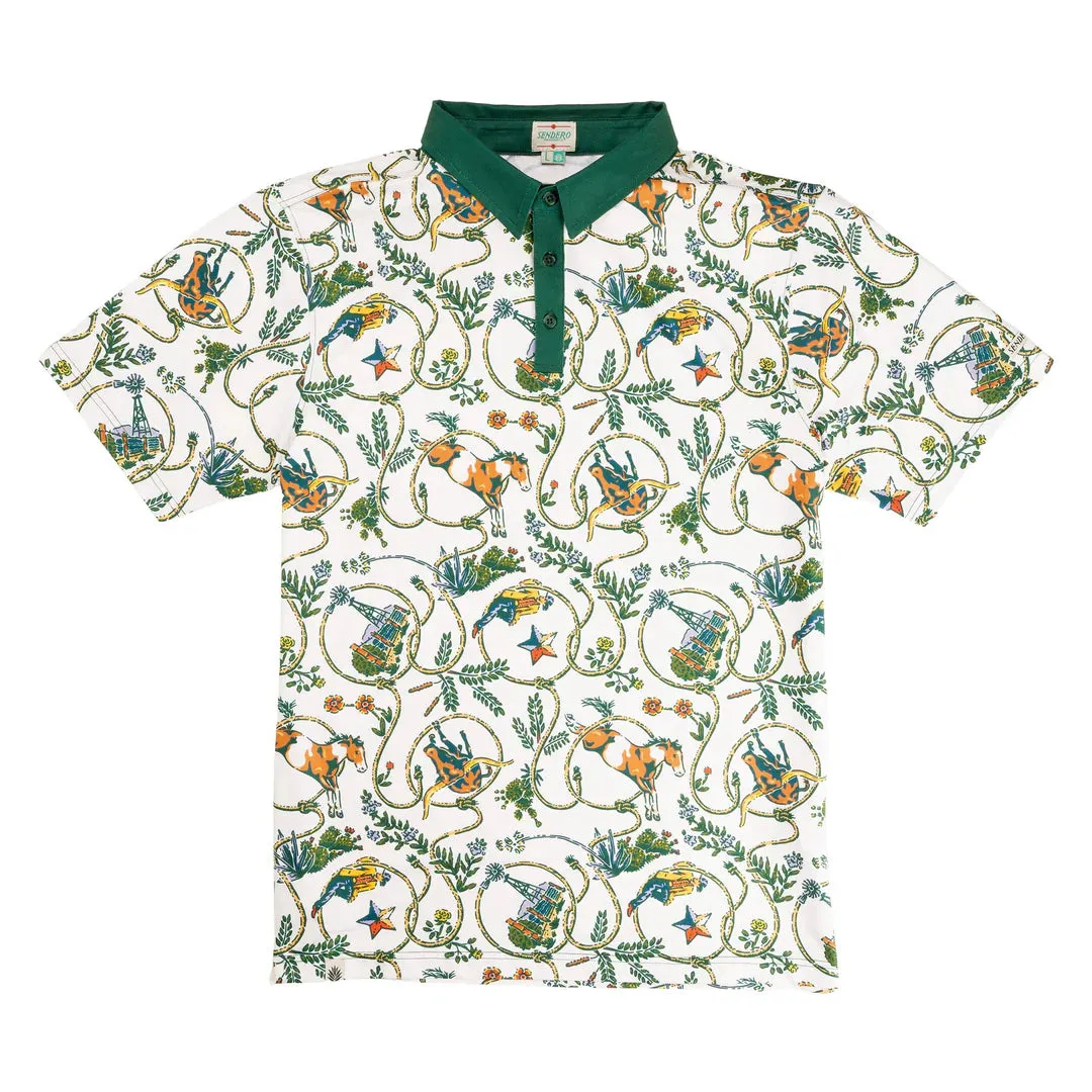 High Noon Performance Polo | Rope Print | Sendero Provisions Co sold by Man Ready