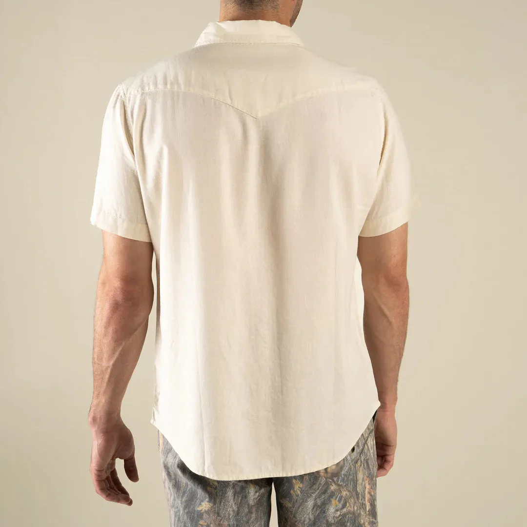 The Wyatt Pearl Snap S/S Solid Shirt | Antique White | Sendero Provisions Co sold by Man Ready product image thumbnail 4