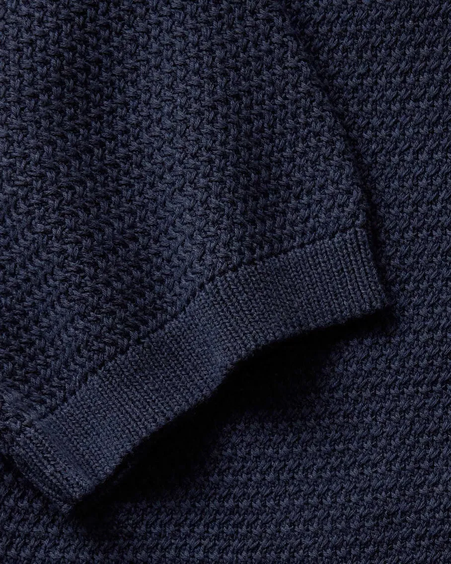 The Button Down Polo | Dark Navy Crochet | Taylor Stitch sold by Man Ready product image thumbnail 3