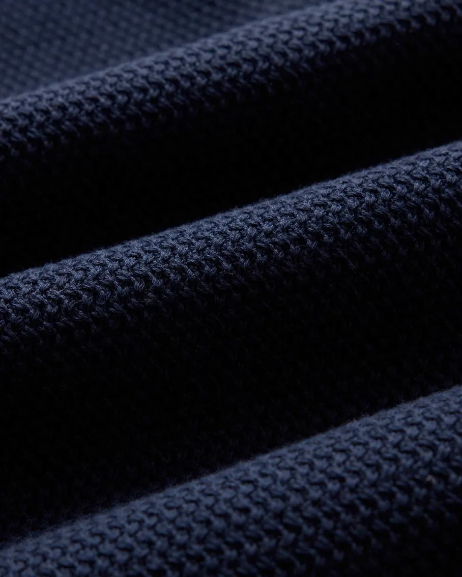 The Button Down Polo | Dark Navy Crochet | Taylor Stitch sold by Man Ready product image thumbnail 4