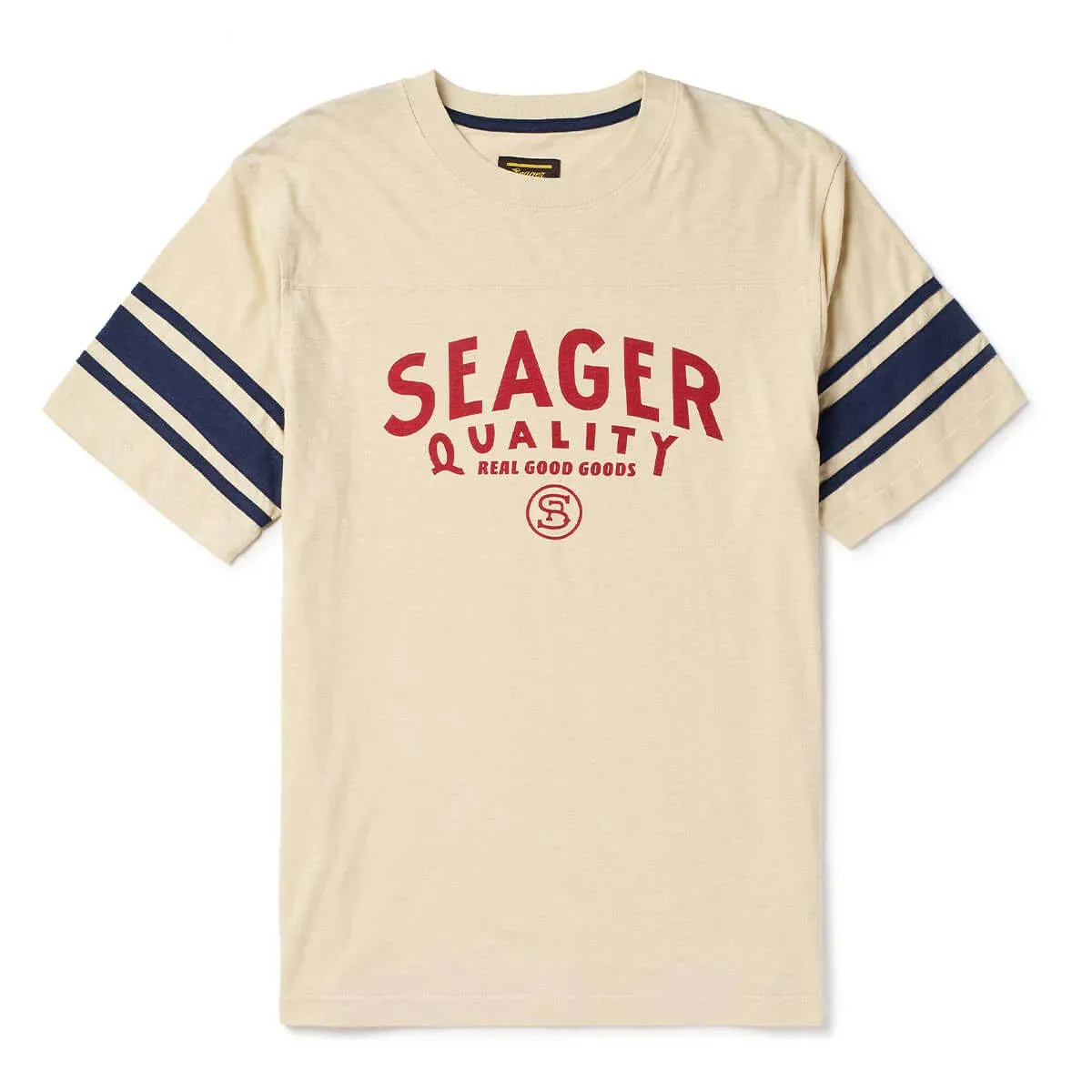 Riggins Crew Tee | Cream | Seager Co. sold by Man Ready