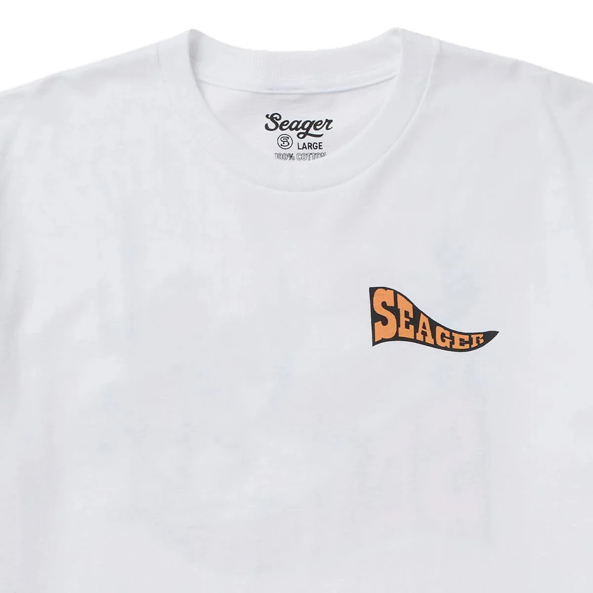 Long Ride Tee | White | Seager Co. sold by Man Ready product image thumbnail 4