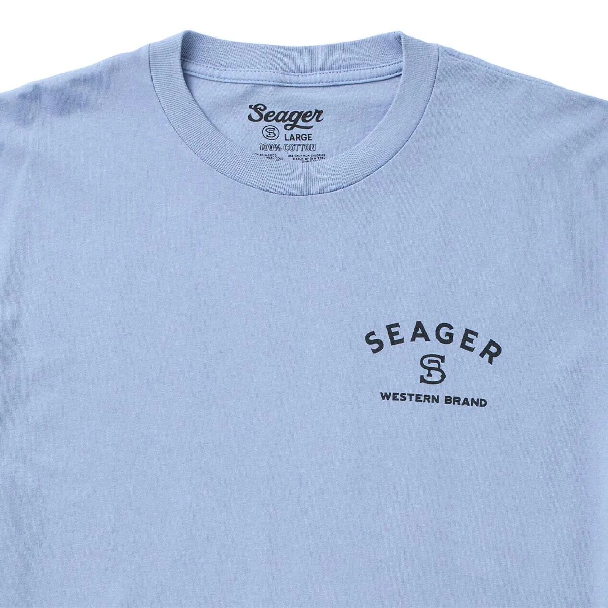 Branded Tee | Faded Denim | Seager Co. sold by Man Ready product image thumbnail 4